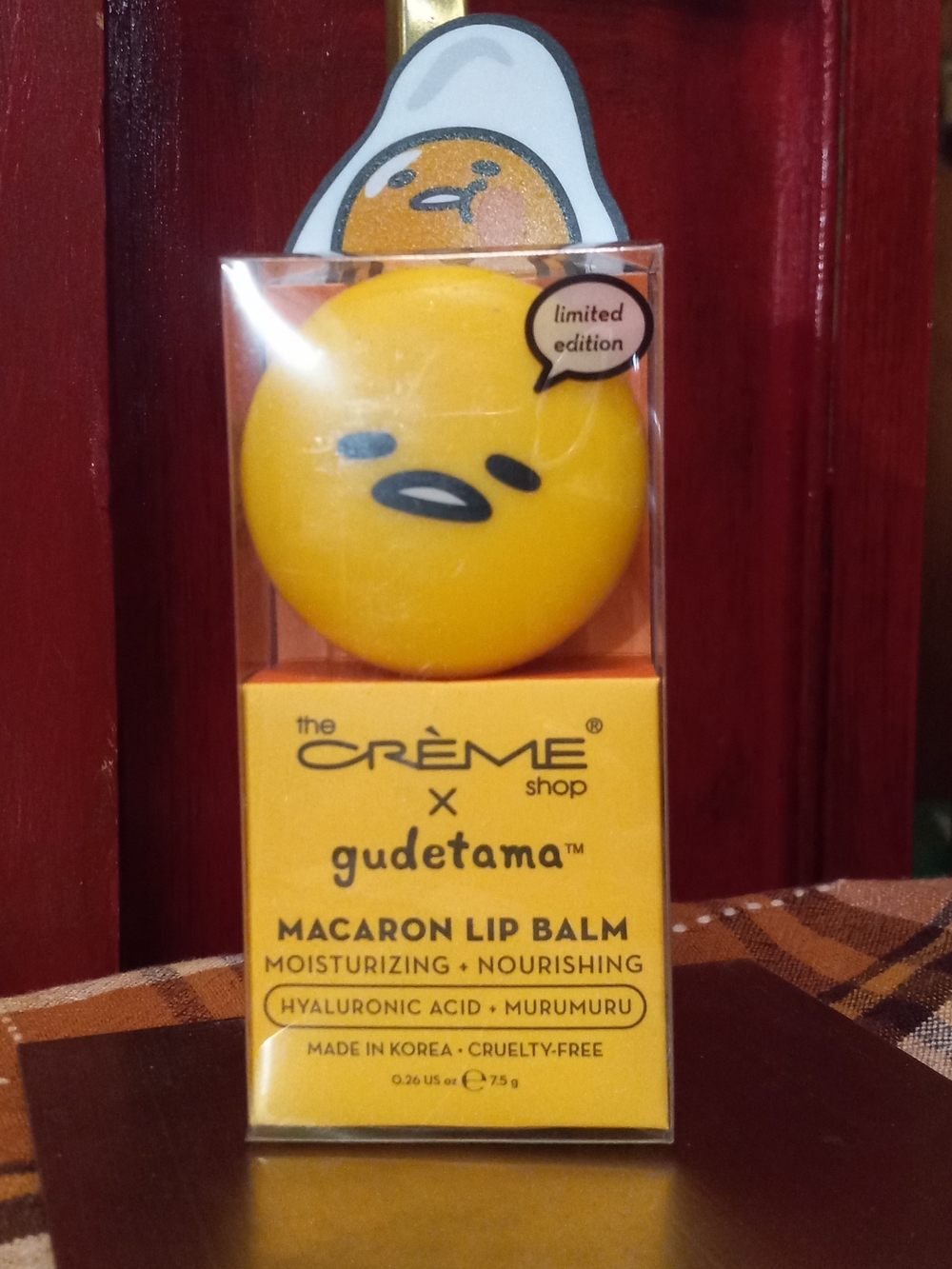 The CRÈME Shop x Gudetama Yellow Macaron Lip Balm - Hydrating Lip Care